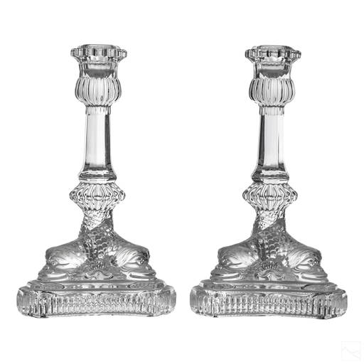 Tiffany & Co Crystal Dolphin Fish Candlestick PAIR Dec 15, 2021