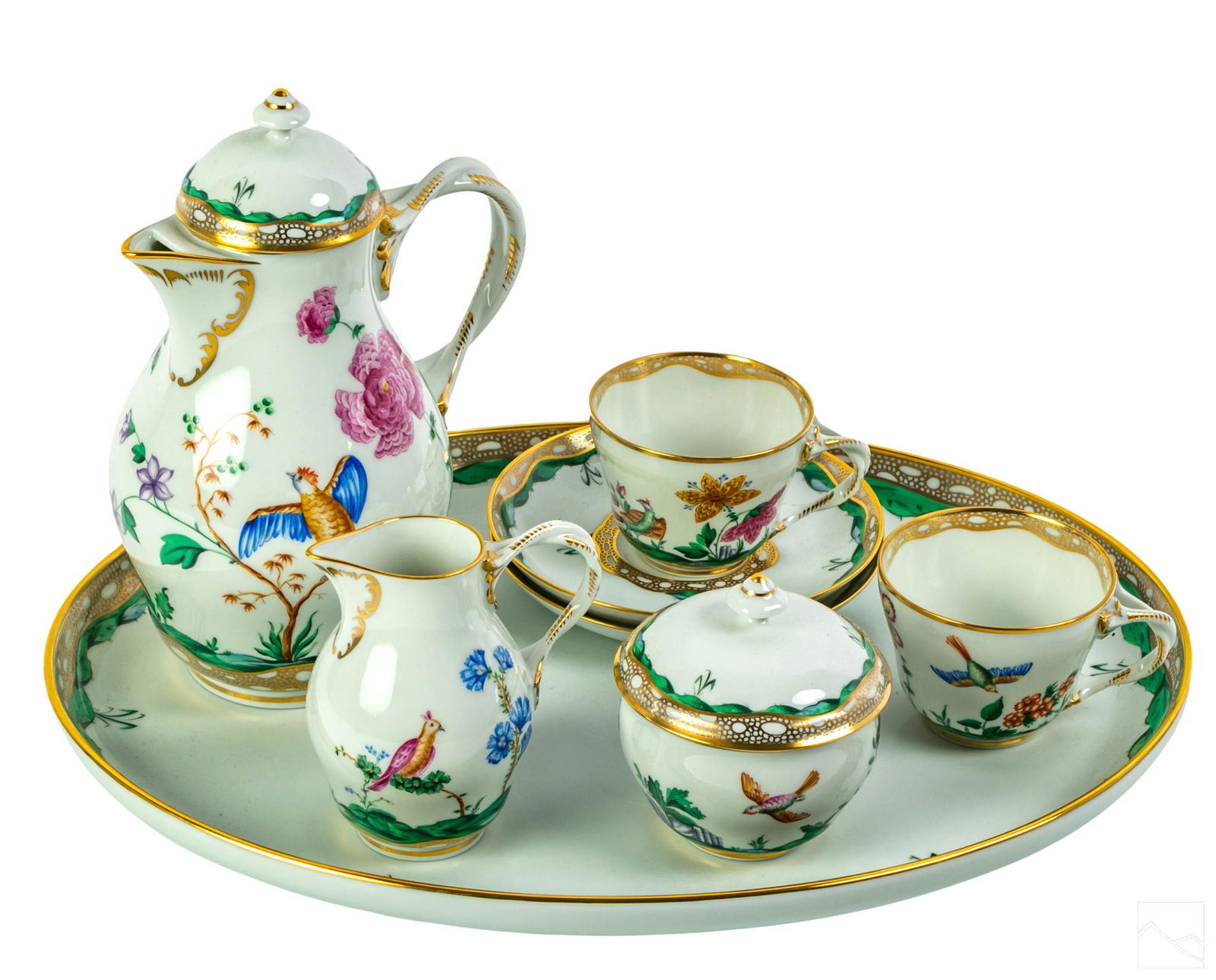 Wien Augarten Vienna Porcelain Tea For Two Set 8pc (1 of 9)
