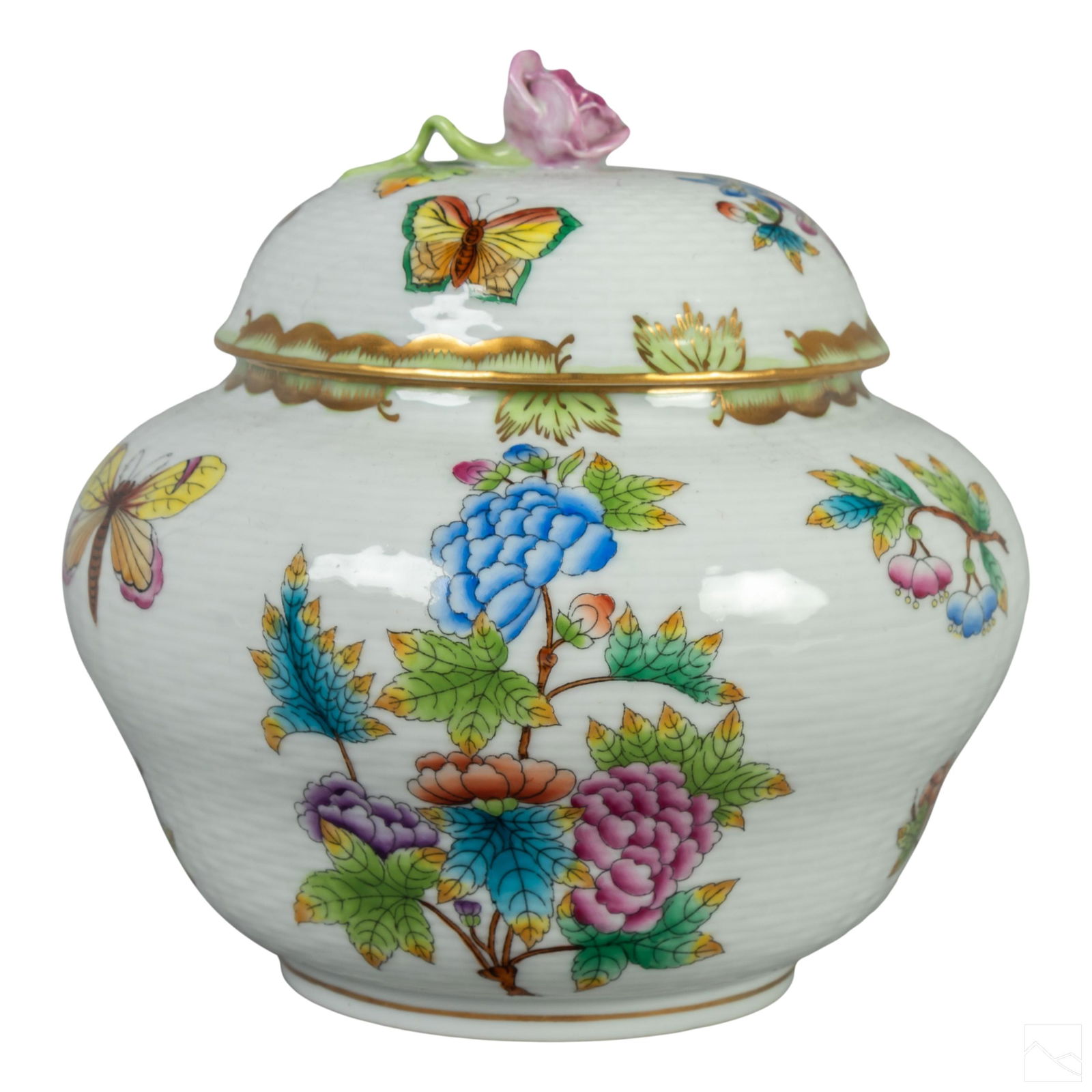 Herend Porcelain Queen Victoria Basket Ginger Jar (1 of 6)