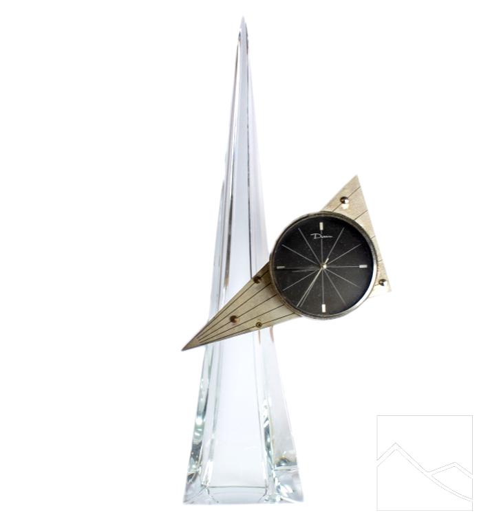 Daum French Crystal Signed Art Deco Clock RARE (1 of 6)