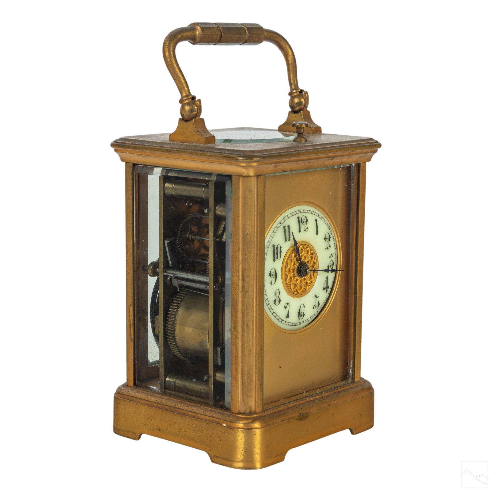 French Cased Brass & Glass Aiguille Carriage Clock (1 of 7)