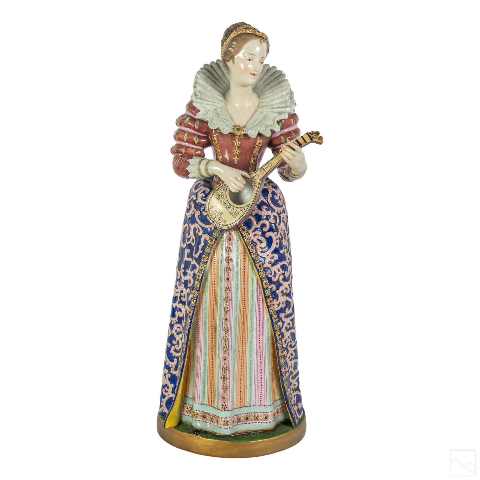 Volkstedt German Porcelain Figural Lady Sculpture (1 of 7)