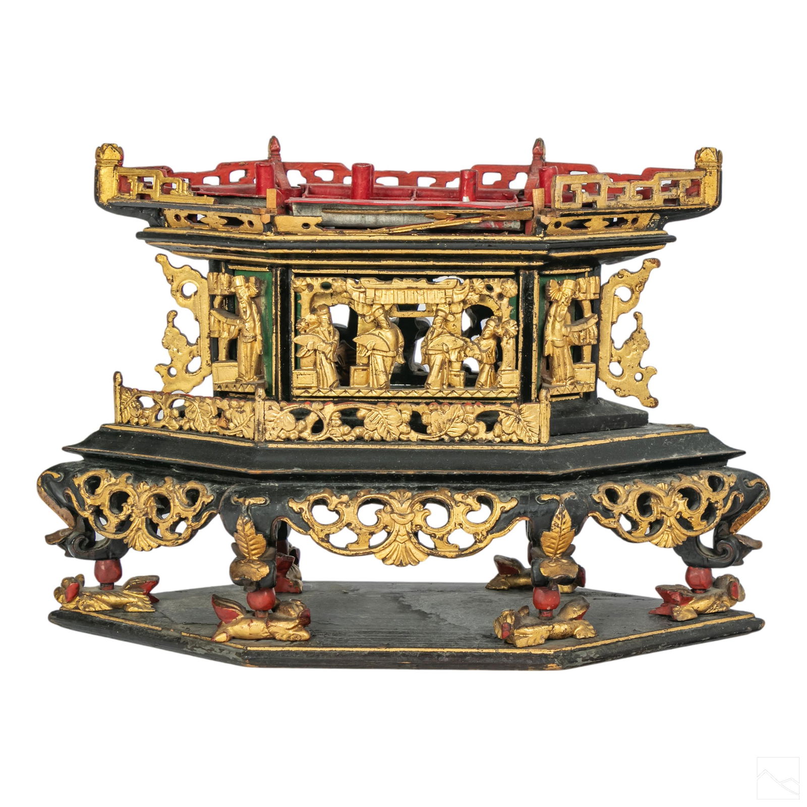 Chinese (19C) Antique Peranakan Nyonya Altar Piece (1 of 5)