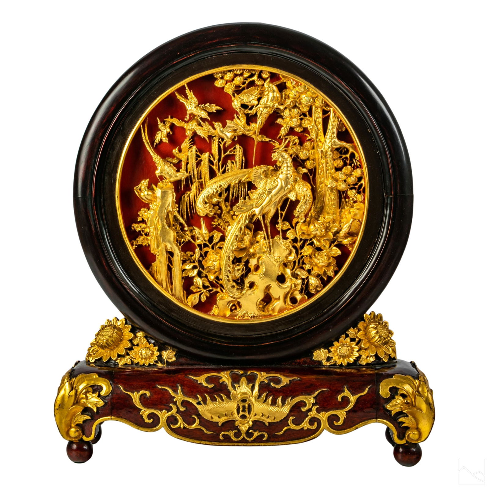 Chinese Relief Wood Wildlife Landscape Sculpture (1 of 5)