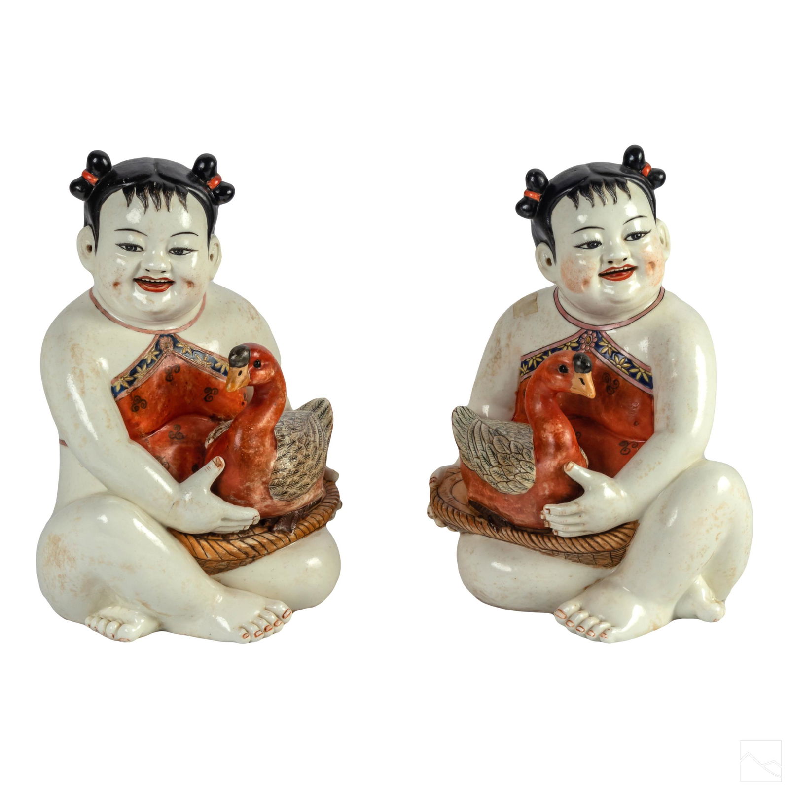 Chinese Porcelain Children LE Figurine Sculptures (1 of 4)