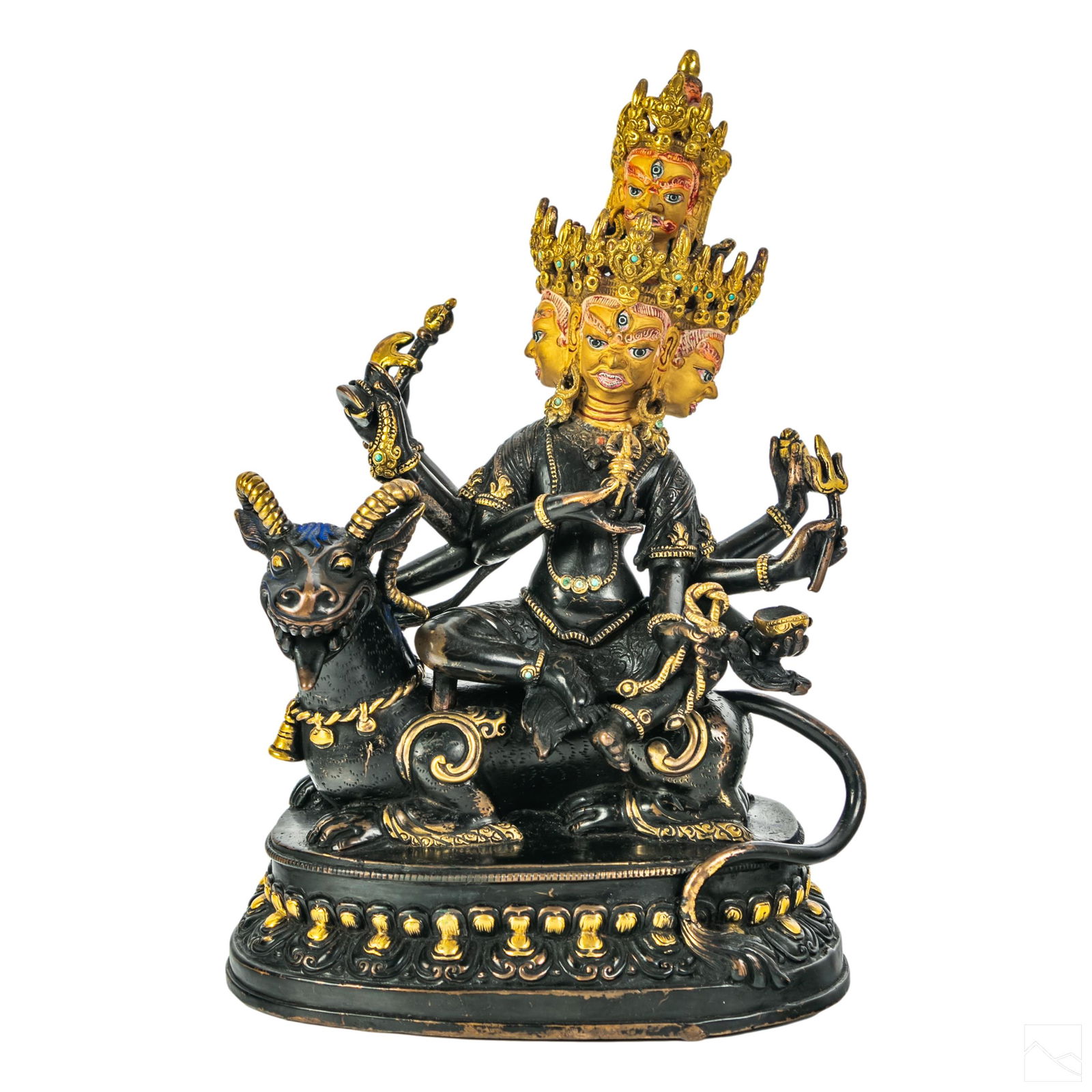Chinese Tibetan Figural Bronze Samvara Sculpture (1 of 7)