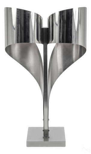 Foliate Cast Metal Lamp in the Style of Charles et Fils Foliate Cast Metal Lamp in the Style of Charles et Fils