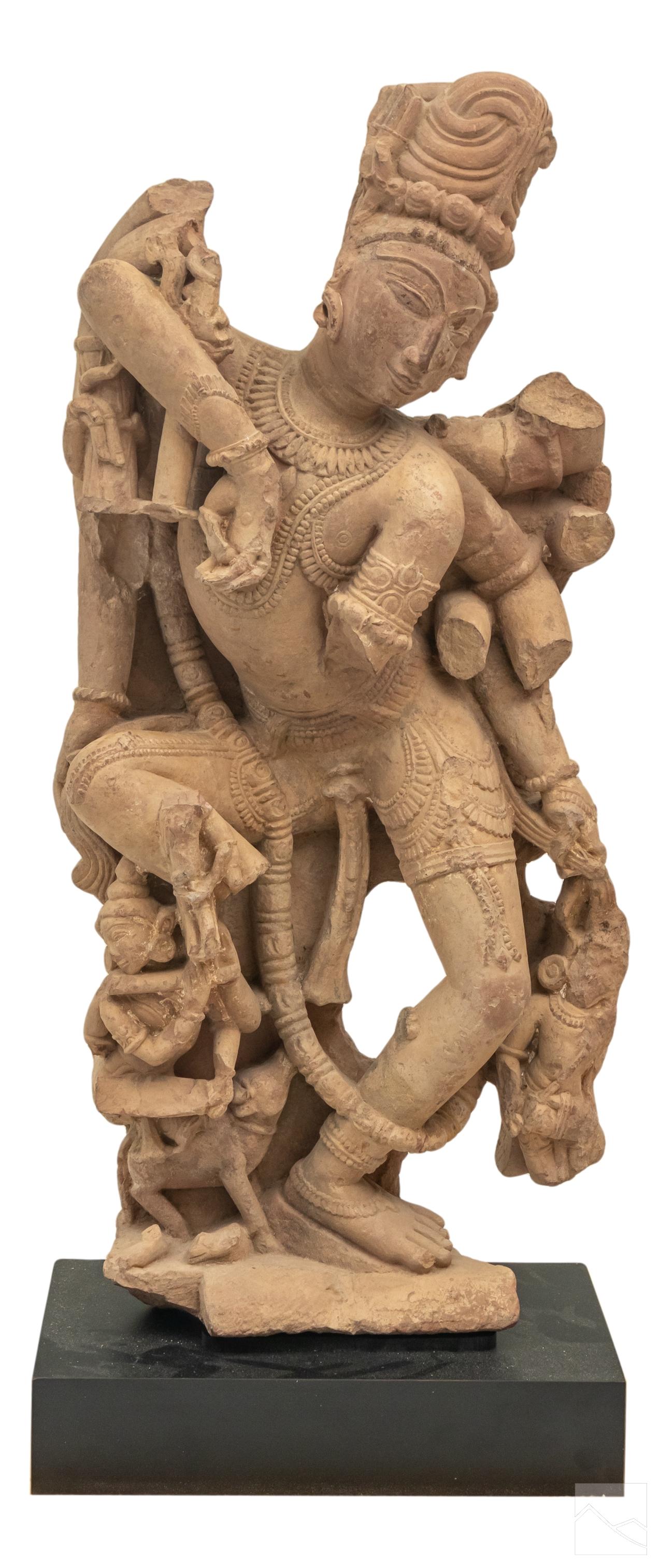Ancient Indian Carved Sandstone Dancer Sculpture (0071) on Jan 26