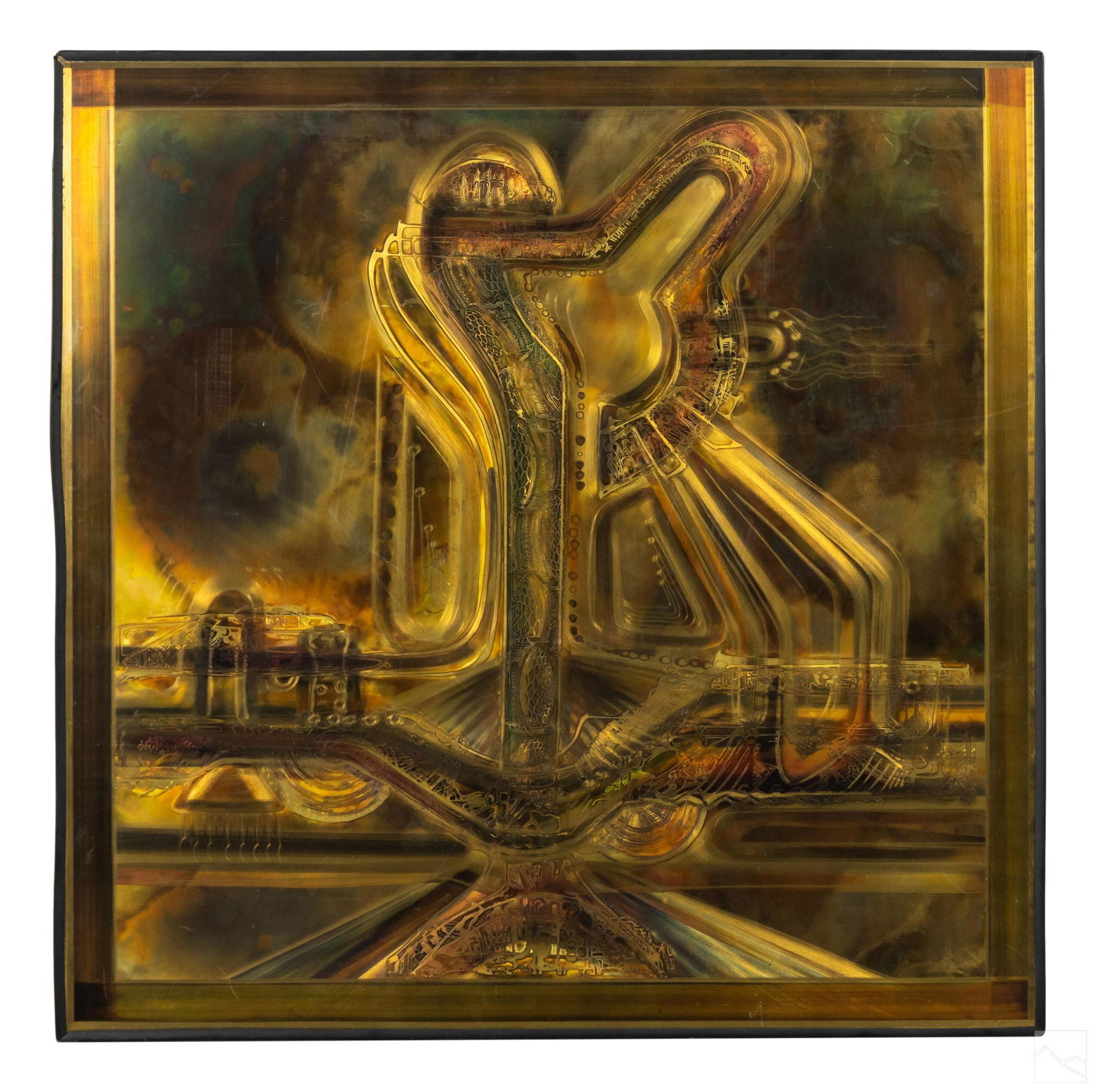 Bernhard Rohne b.1944 Bronze Modern Abstract Panel (1 of 4)