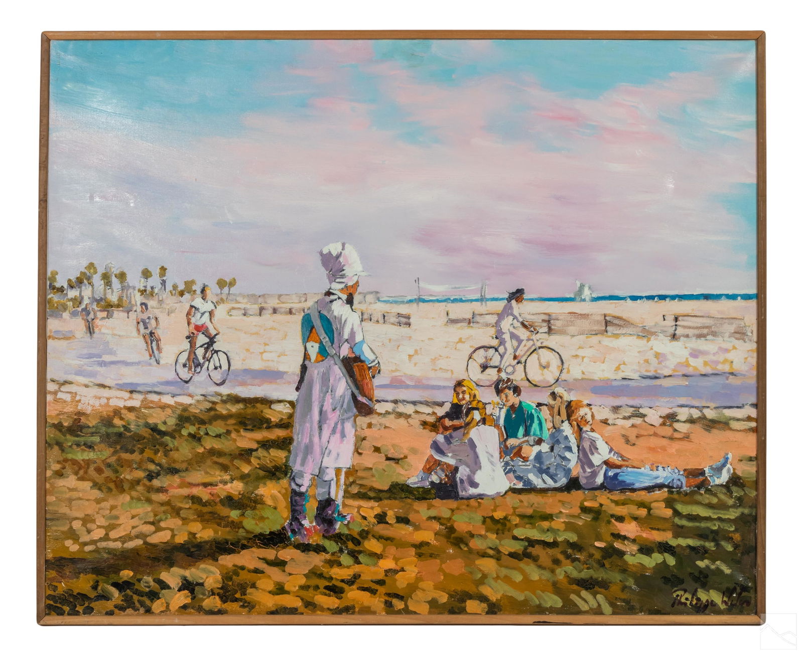 Philippe Weber (20C.) Impressionist Beach Painting (1 of 4)