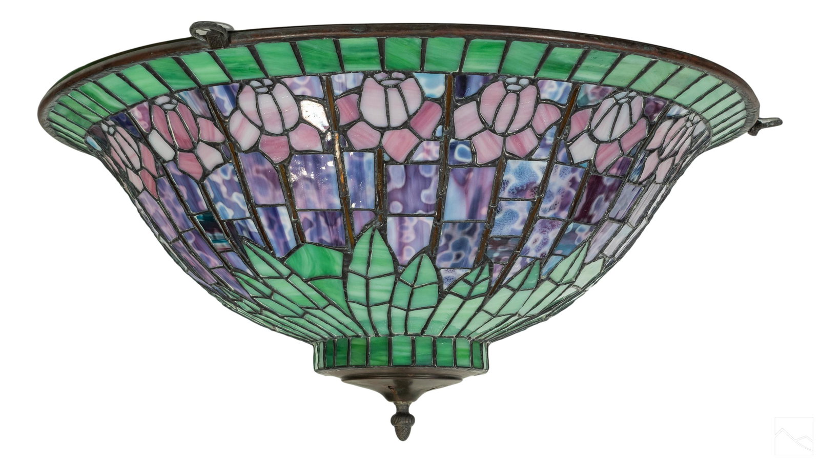Ornamental Glass Chandelier Fixture after Tiffany (1 of 5)