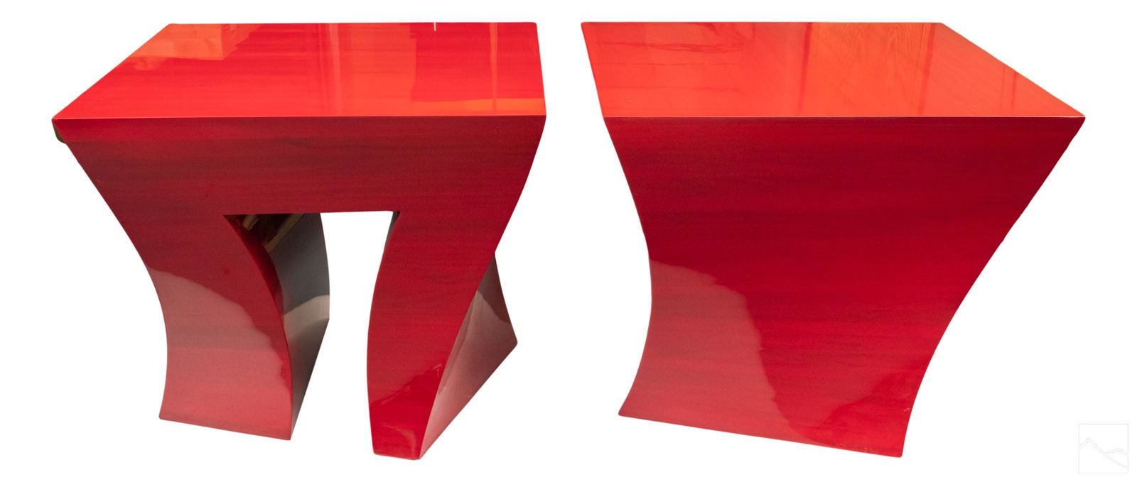 Raleo Custom Abstract Twisting Red Square Tables (1 of 6)