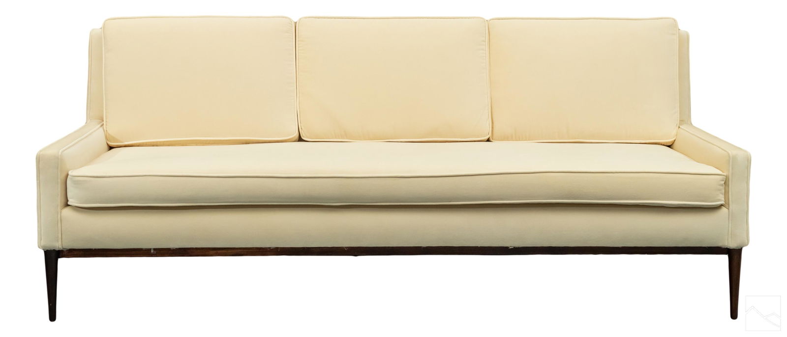 Danish Mid Century Modern White Upholstered Couch (1 of 6)