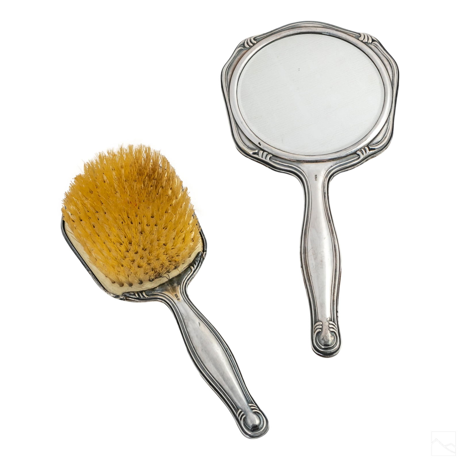 19thC. 835 Sterling Silver Brush Mirror Vanity Set (1 of 5)