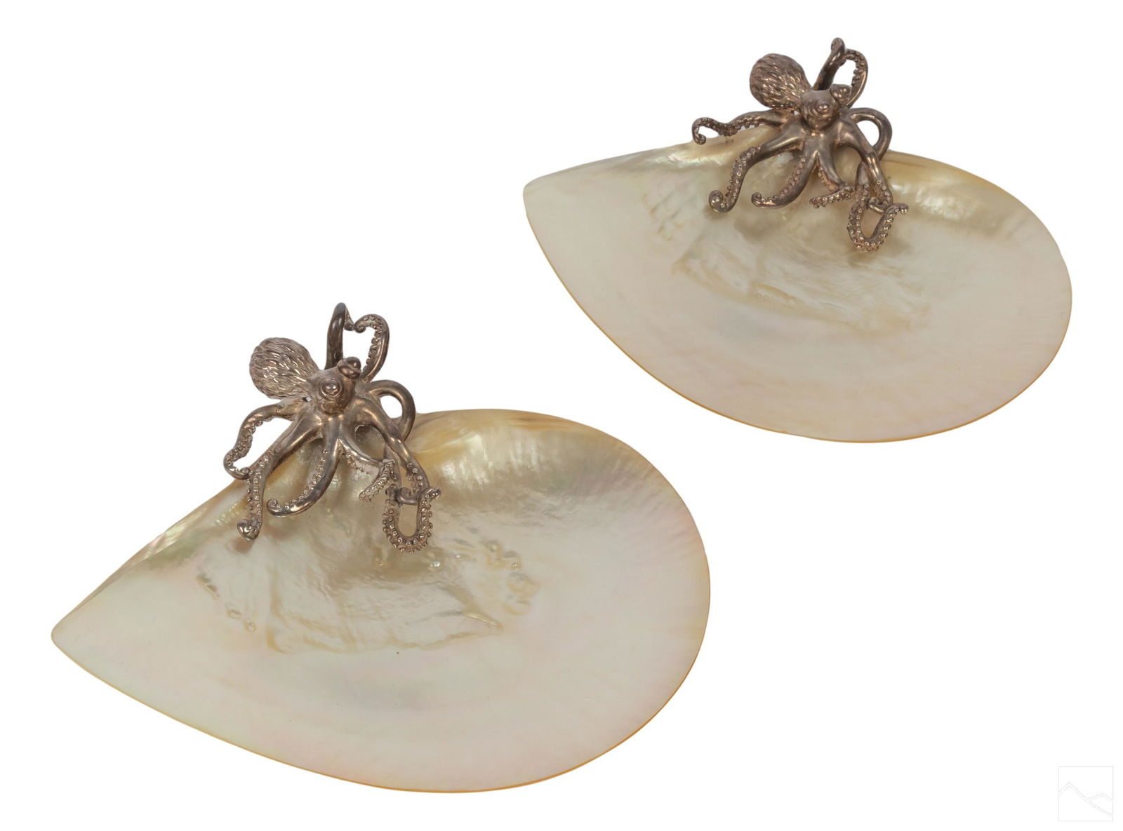 Sterling Silver Mother Pearl Octopus Shell Dishes (1 of 4)