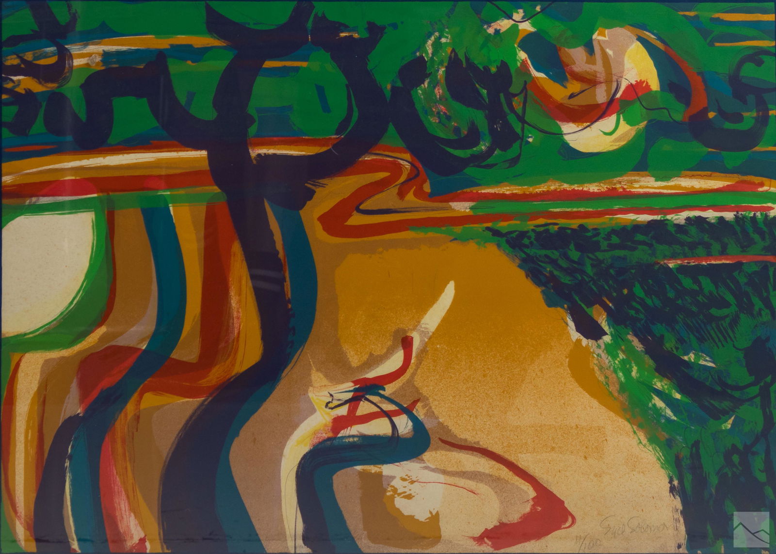 Syd Solomon 1917-2004 Abstract Figural Lithograph (1 of 4)