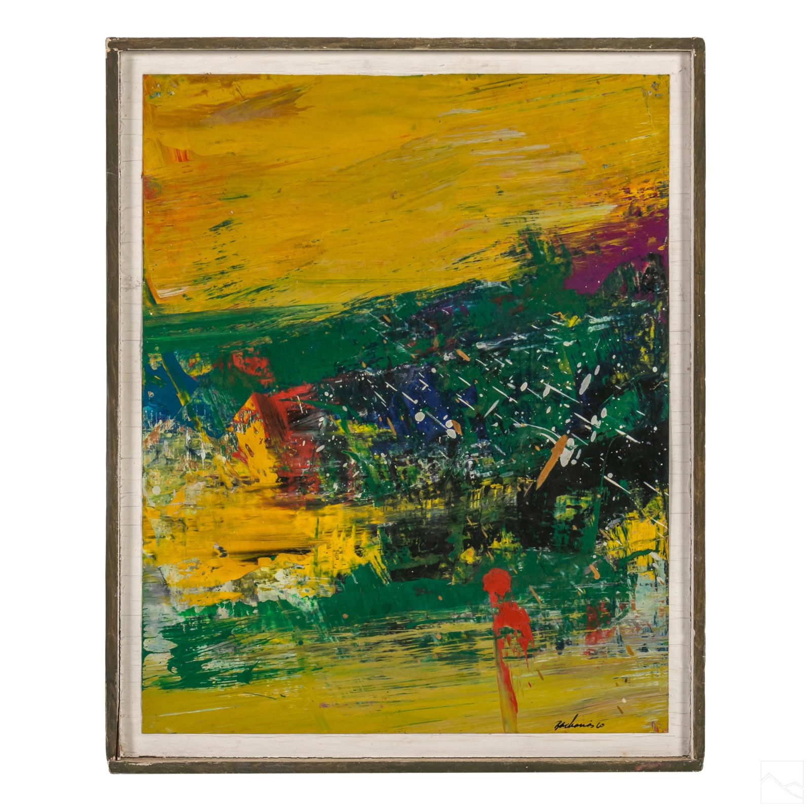 Athanasios Zacharias b.1927 Abstract Oil Painting (1 of 4)