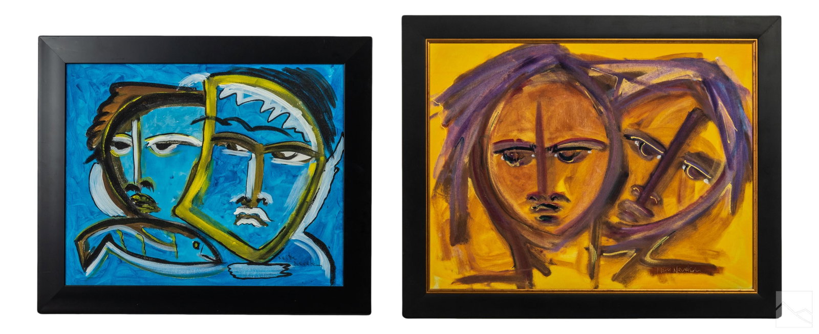 Neith Nevelson (b.1946) Abstract Figural Paintings (1 of 8)