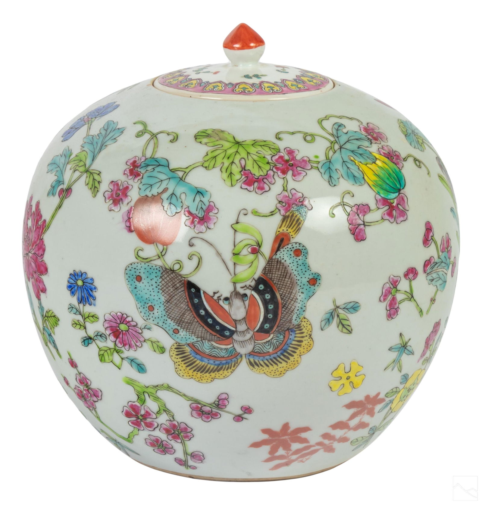 Chinese Famille Rose Porcelain Canton Ginger Jar (1 of 7)