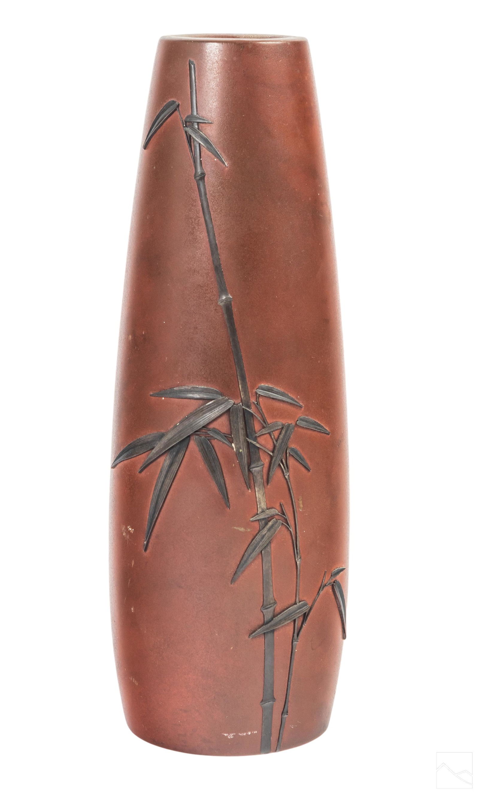 Japanese Meiji Era Nogawa Mixed Metals Bamboo Vase (1 of 5)
