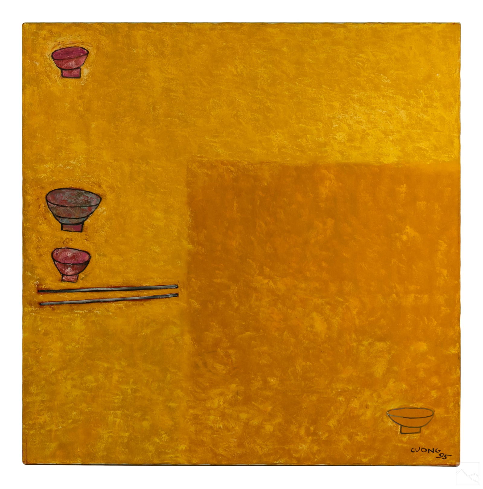 Le Thiet Cuong b.1962 Vietnamese Abstract Painting (1 of 6)