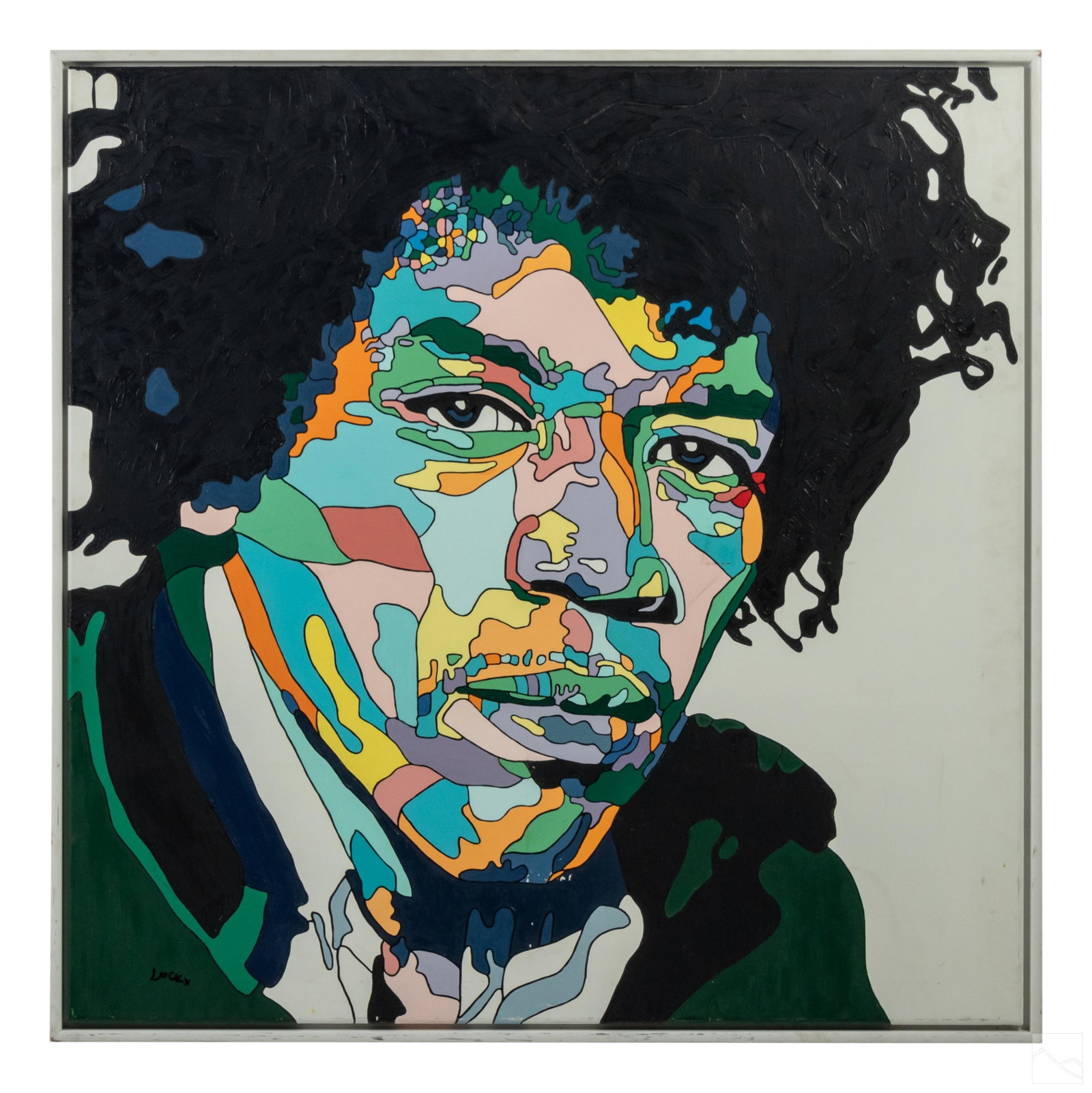 Modern Abstract Pop Art Jimi Hendrix Oil Painting (1 of 7)