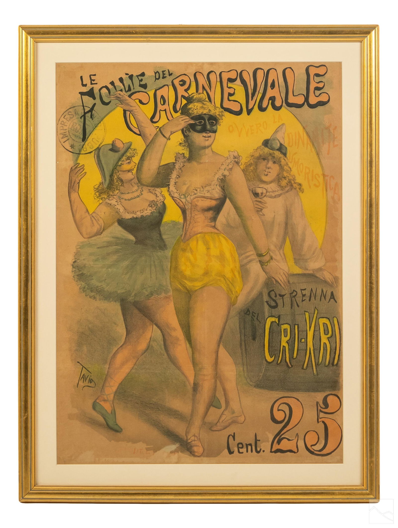 IL CRI KRI Italian 19C. Antique Advertising Poster (1 of 4)