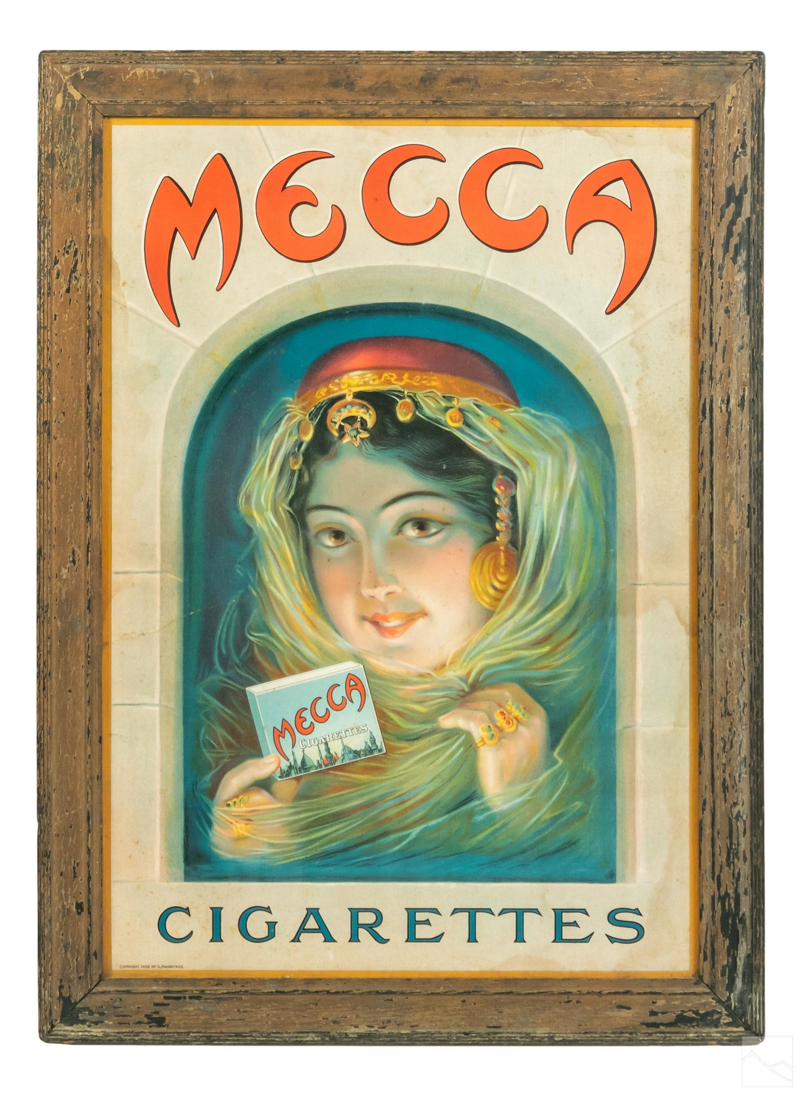 Mecca Cigarettes 20C Tobacciana Advertising Poster (1 of 4)