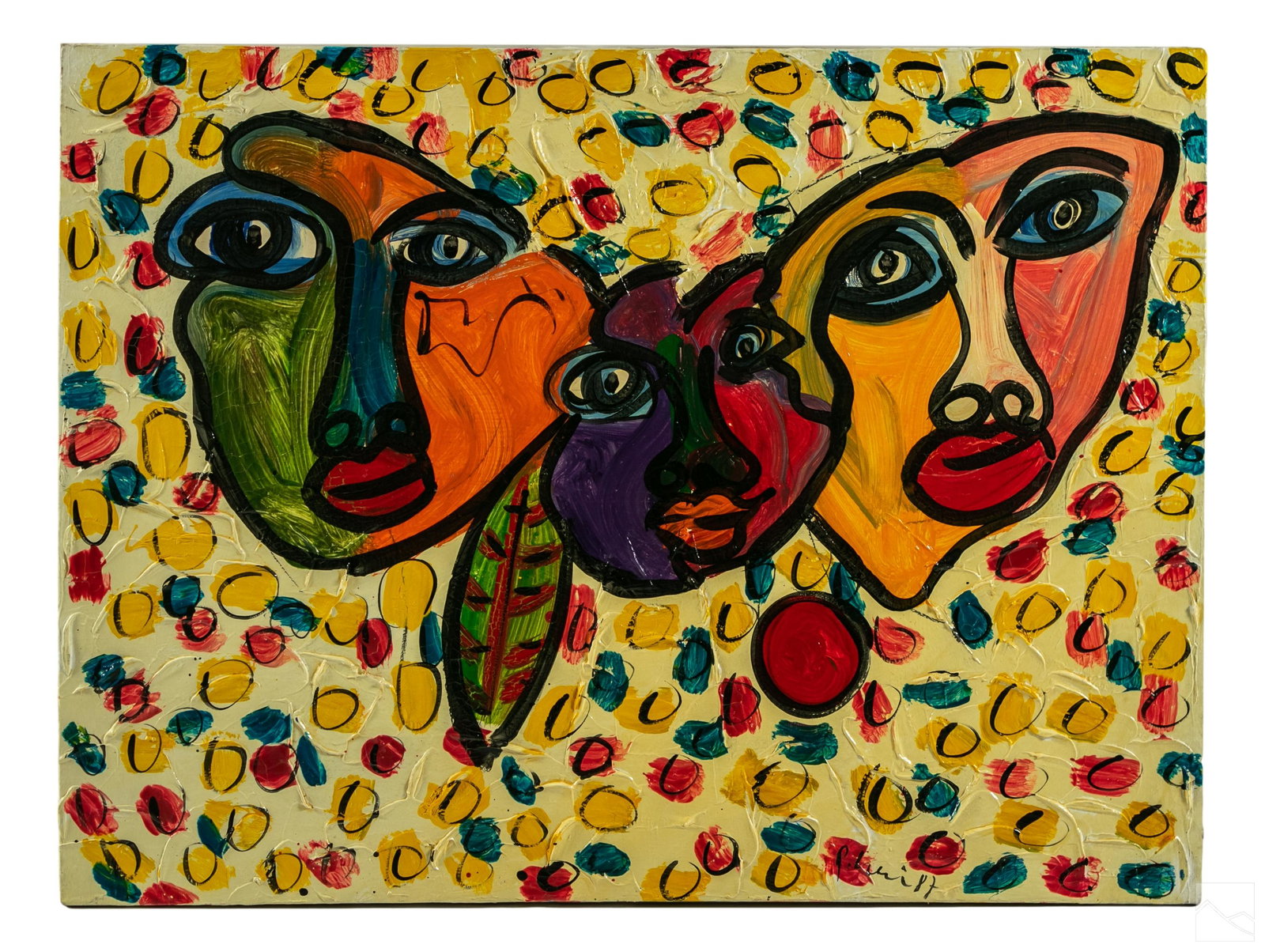 Peter Keil (b.1942) Neo Expressionism Oil Painting (1 of 4)