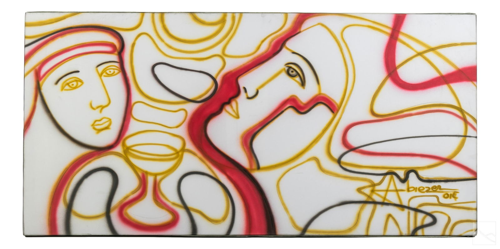 Abiezer Agudelo (b.1964) Abstract Figural Painting (1 of 6)