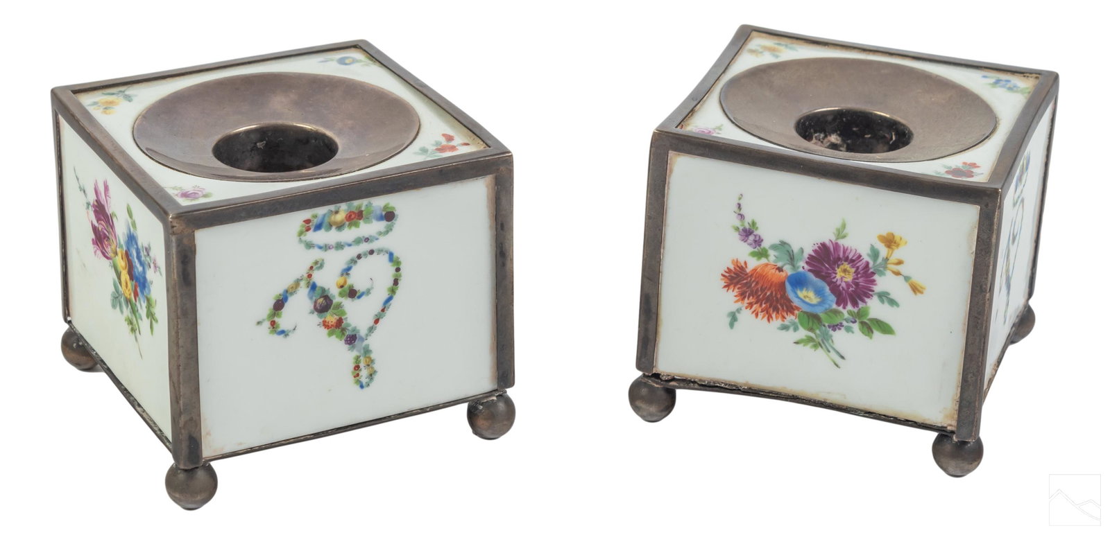 Meissen German Porcelain Antique Candle Boxes PAIR (1 of 6)