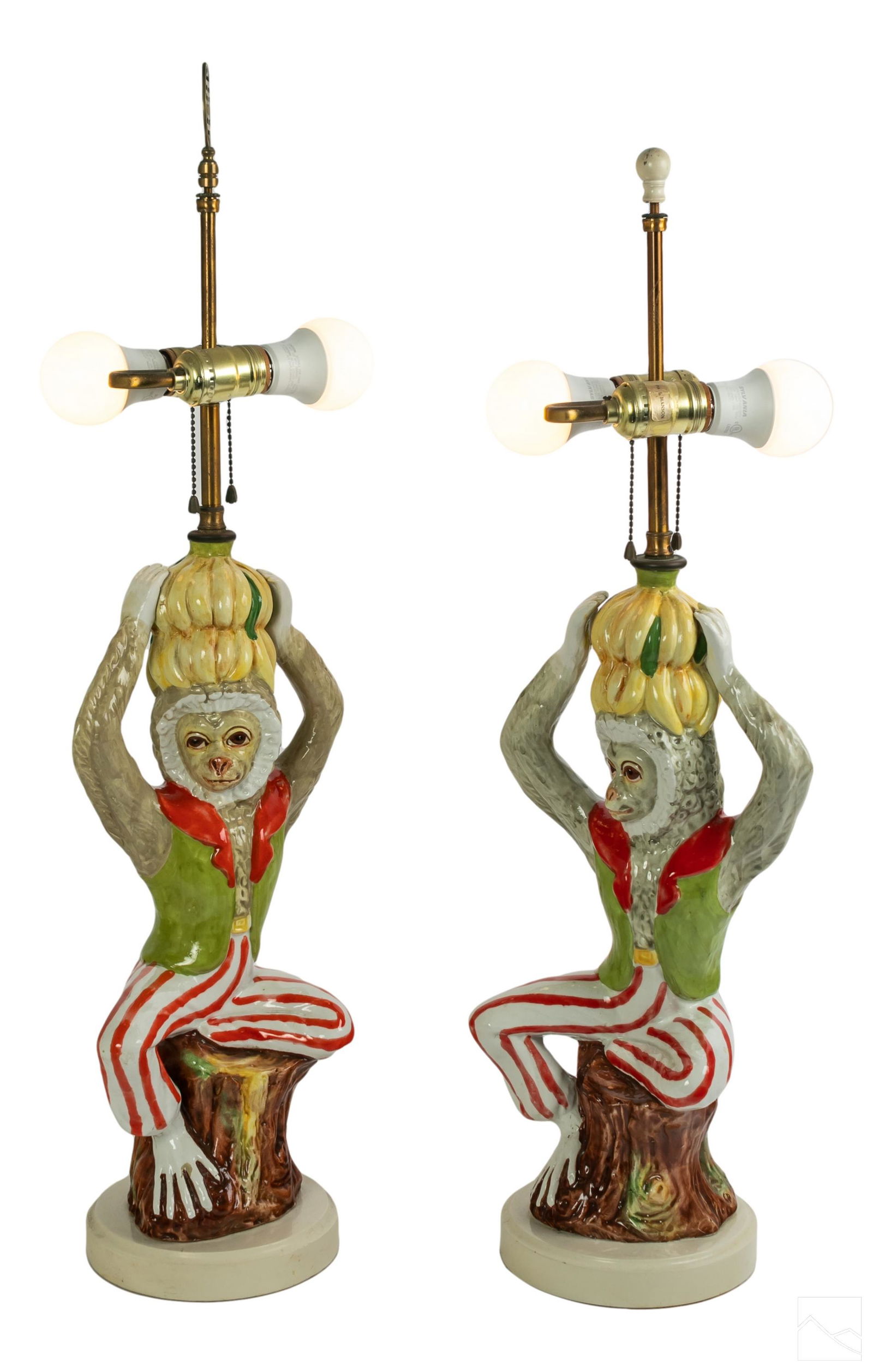 Paul Hanson Mid Century Ceramic Monkey Lamps (1 of 6)