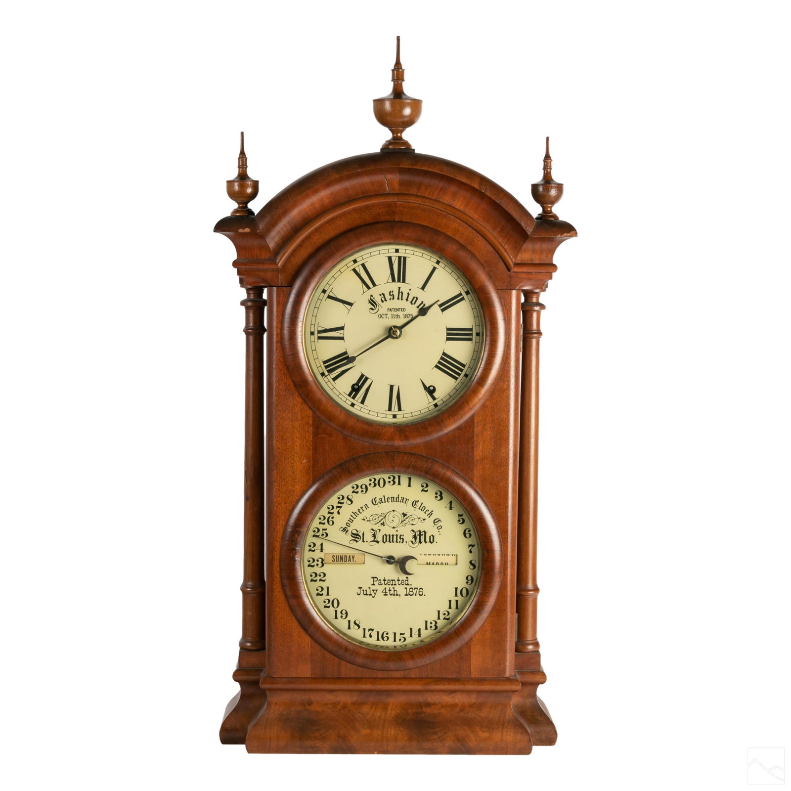 19th Cent. Antique Southern Calendar Fashion Clock (1 of 7)