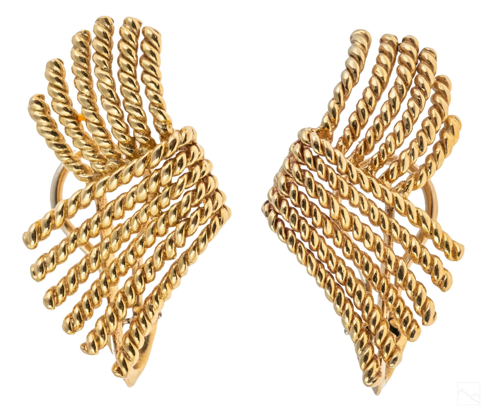 18K Gold Tiffany Schlumberger Wings Earrings 14.8g (1 of 7)