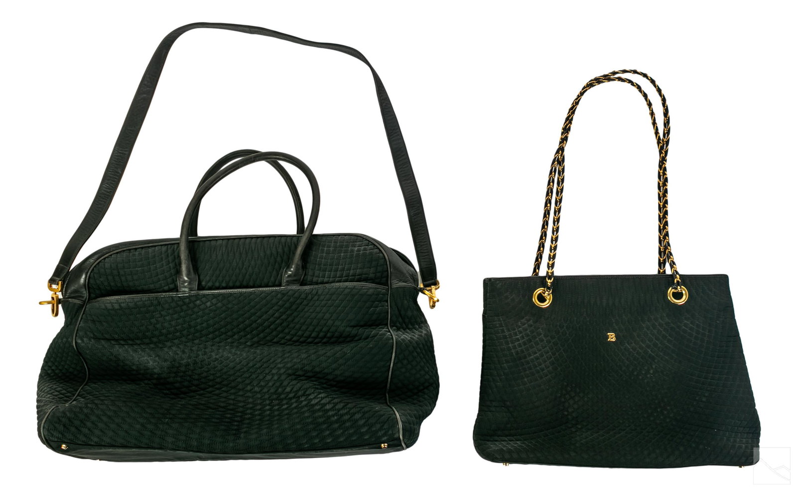 Bally Swiss Suede Leather Purse & Weekend Bag LOT (1 of 11)