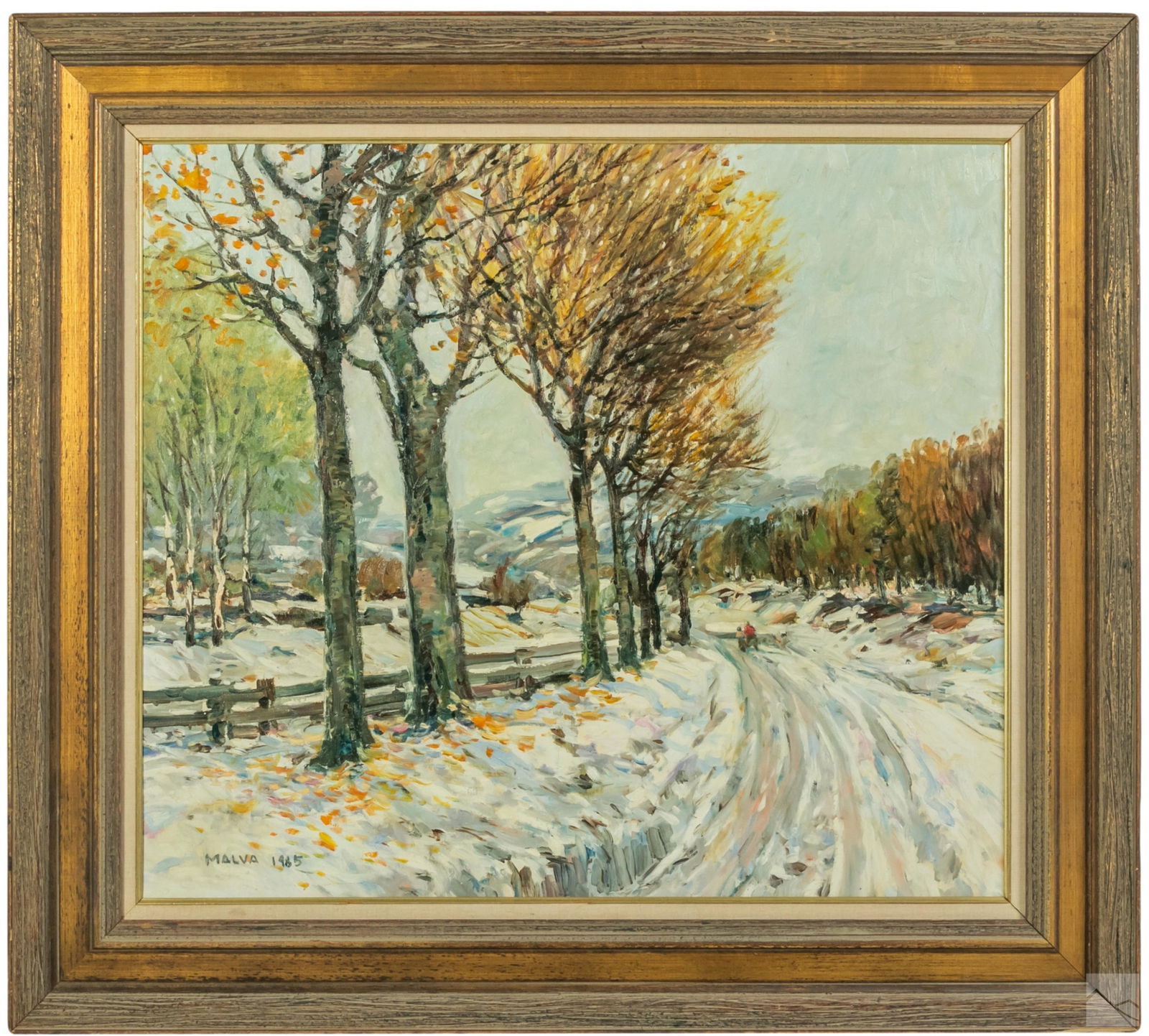 George Malva 1951-2015 Figural Landscape Painting (1 of 4)