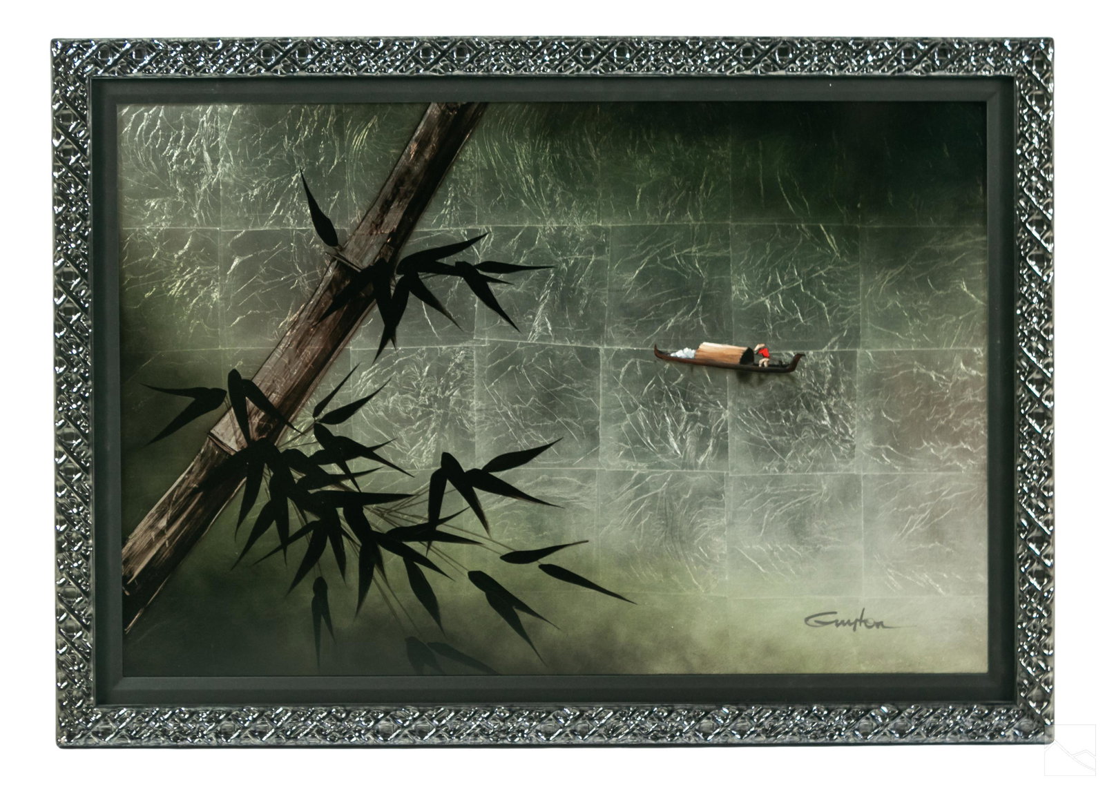 Patrick Guyton b.1964 Asian Boat Seascape Painting (1 of 5)