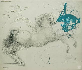 Salvador Dali 1904-1989 SIGNED Pegasus Lithograph (1 of 7)