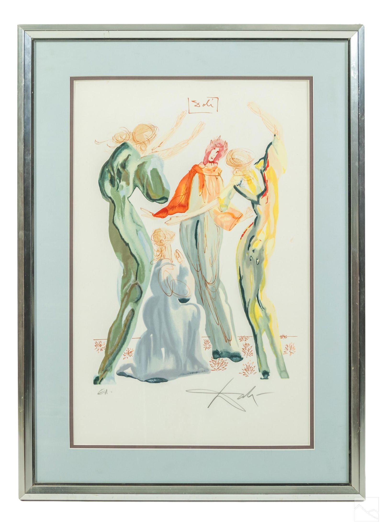 Salvador Dali 1904-1989 SIGNED La Danse Lithograph (1 of 5)