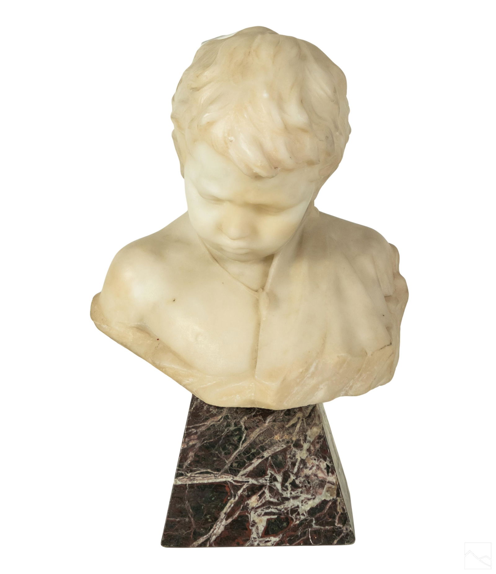 Antonio Natali 1850-1918 Alabaster Bust Sculpture (1 of 5)