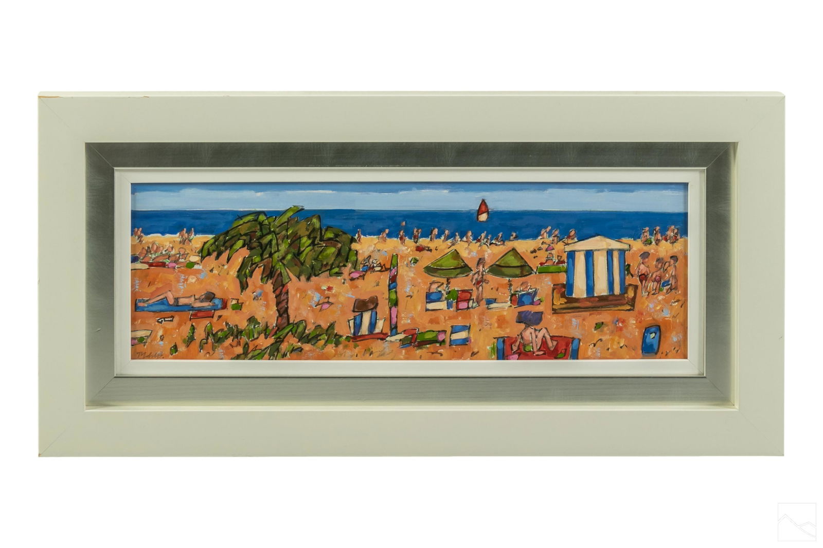 Impressionist Beach Landscape Oil Painting SIGNED (1 of 5)