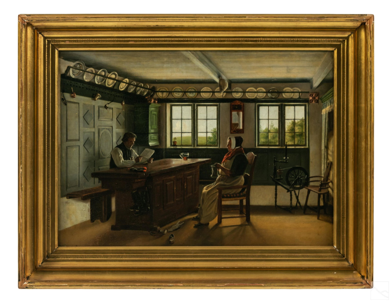 Ernst C.C. Laub (1838-1867) Figural Genre Painting (1 of 4)