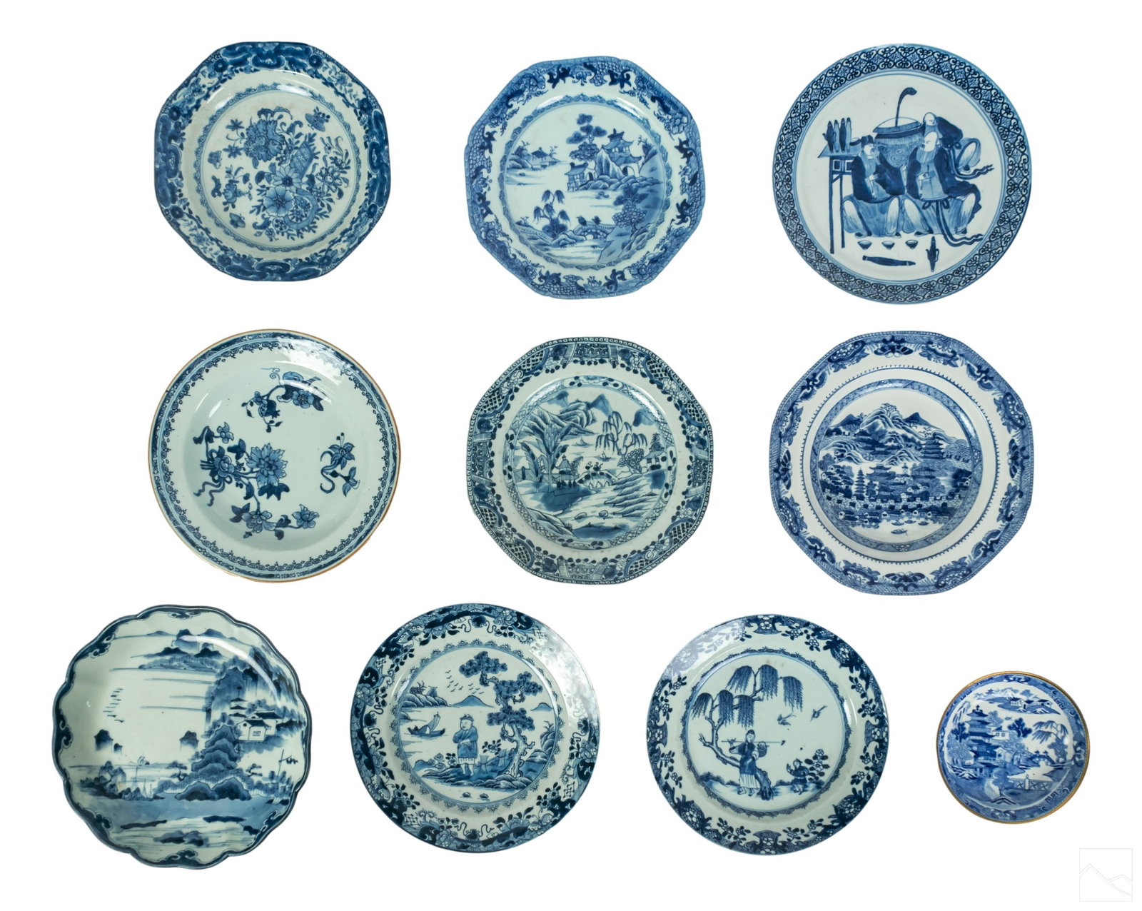 Chinese Antique Blue White Porcelain Bowls Plates (1 of 7)