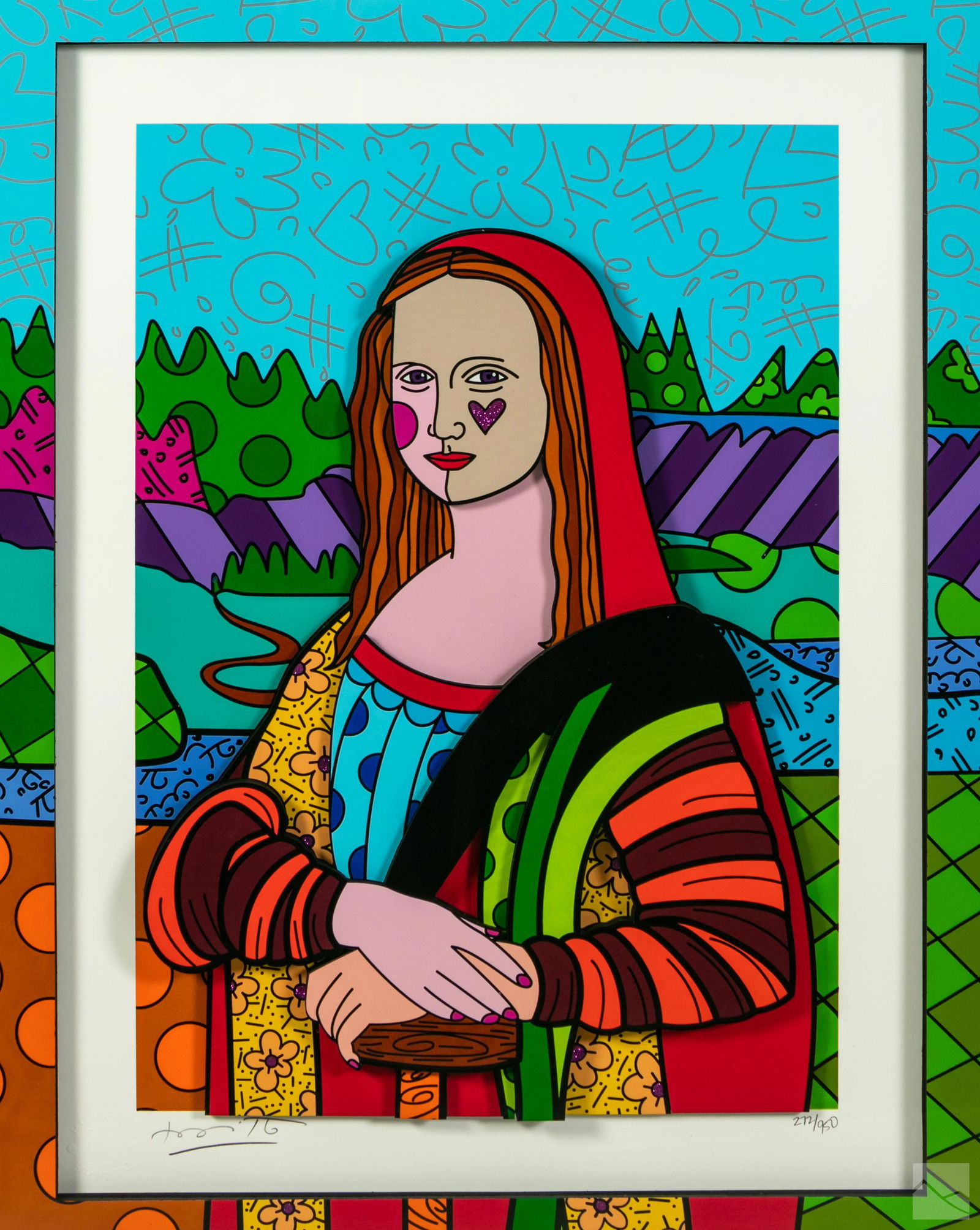 Romero Britto (b.1963) SIGNED 3D Pop Art Serigraph (1 of 6)