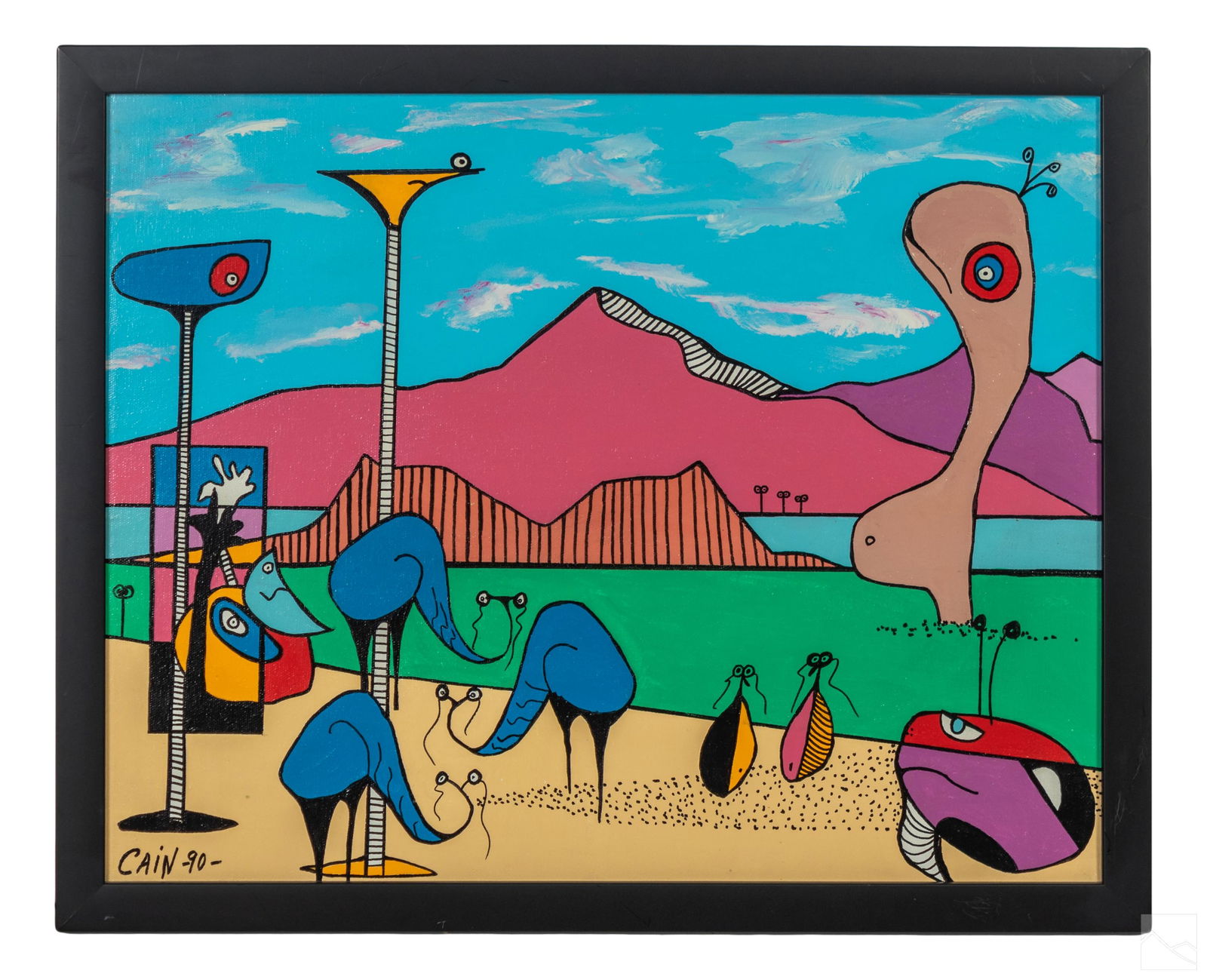 Thomas Cain (b.1956) Futuristic Pop Art Painting (1 of 6)