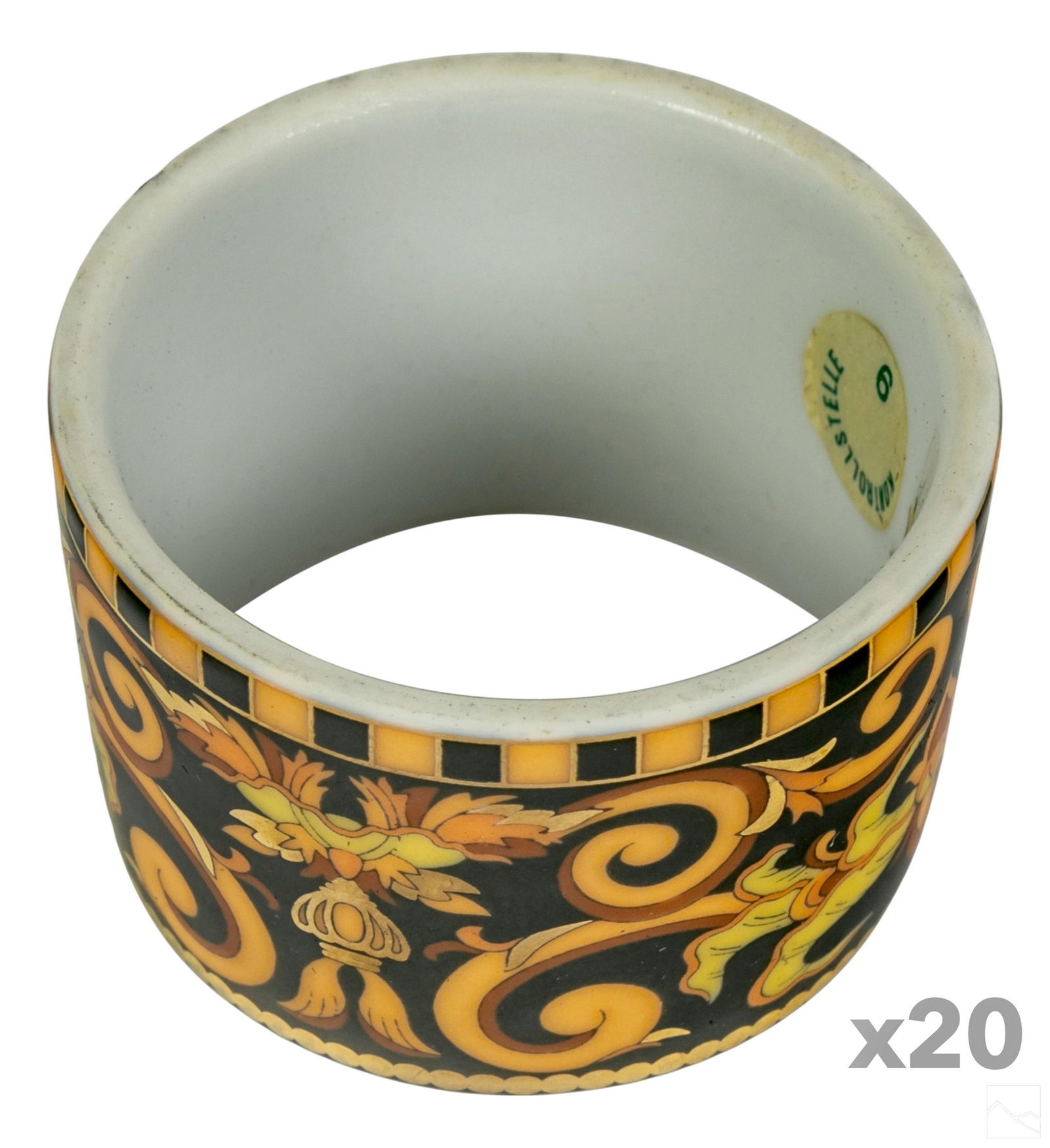 Versace Rosenthal Porcelain Barocco Napkin Rings (1 of 5)