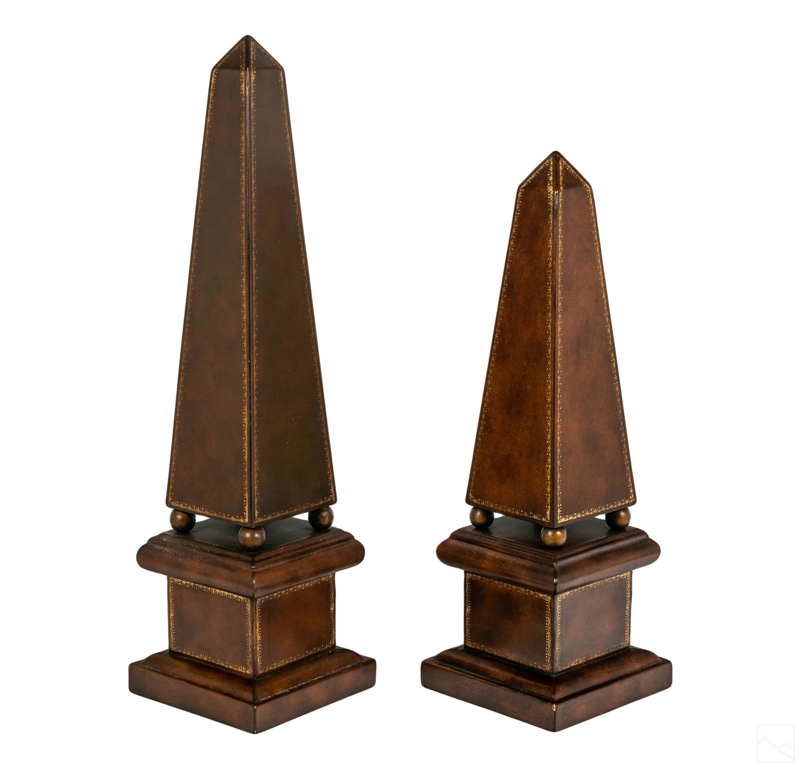 Modern Decorative Carved Wooden Obelisk Sculptures (1 of 4)