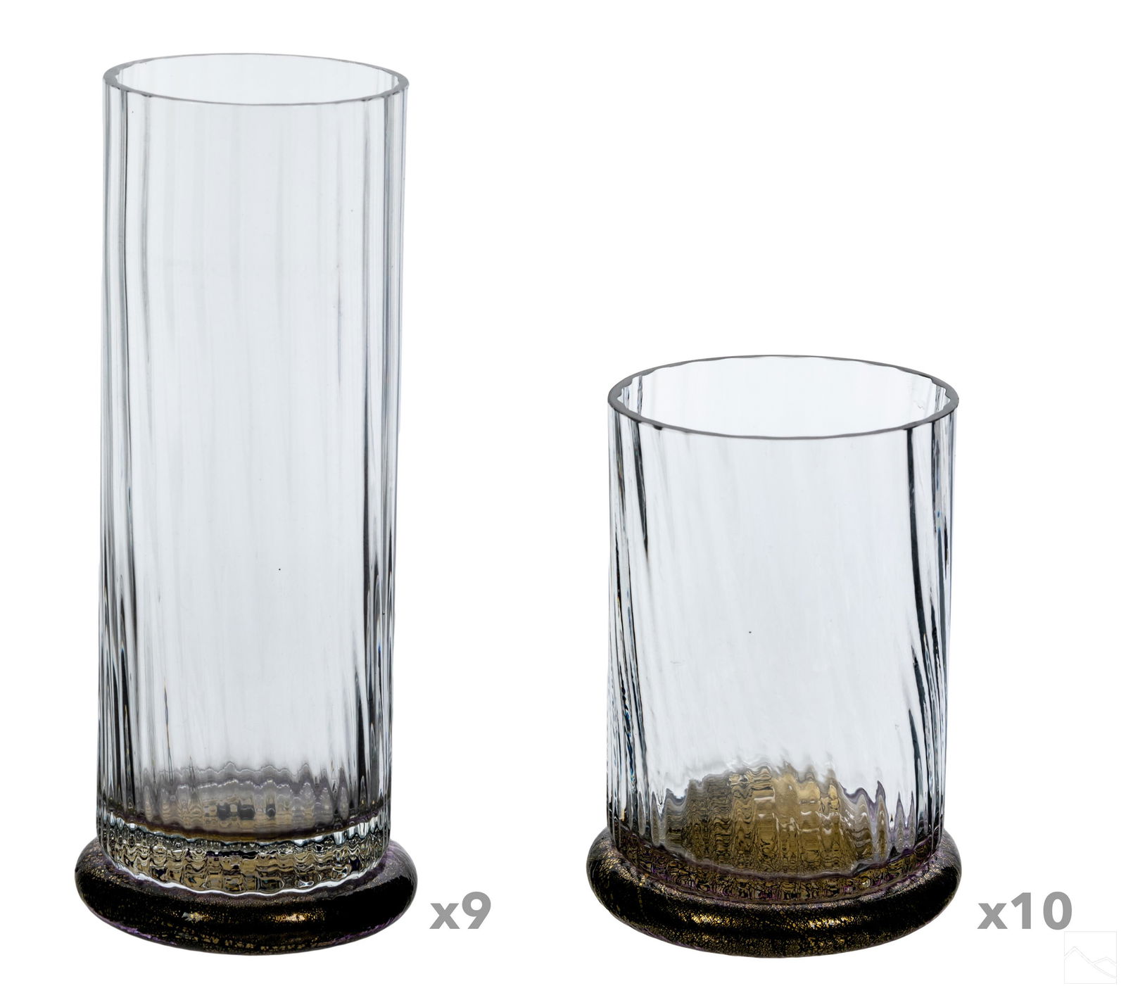 Venetian Glass Highball and Old Fashioned Tumblers (1 of 7)