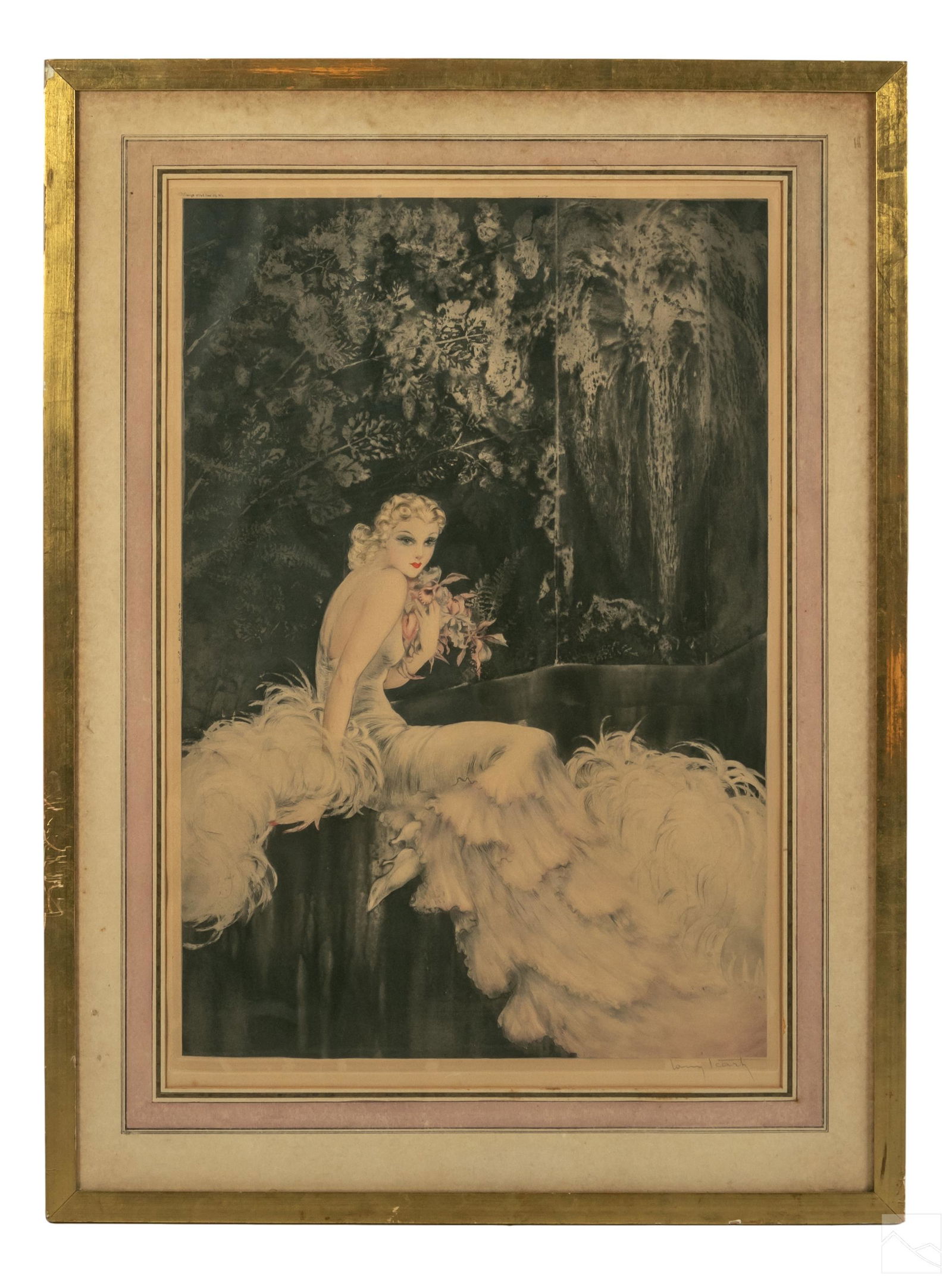 Louis Icart 1888-1950 SIGNED Orchids Color Etching (1 of 5)