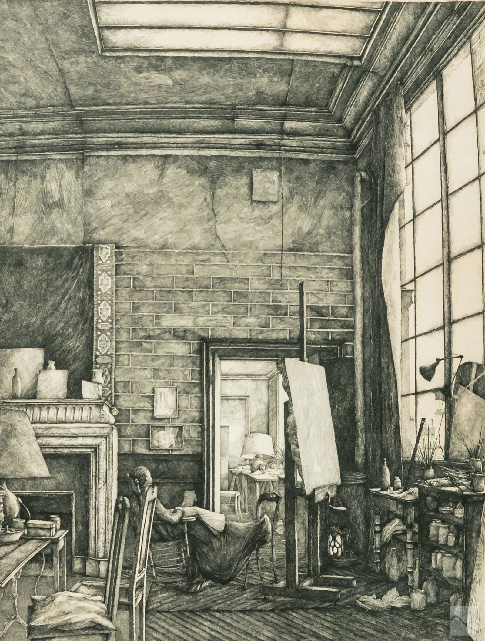 Erik Desmazieres b.1948 SIGNED Figural LE Etching (1 of 6)